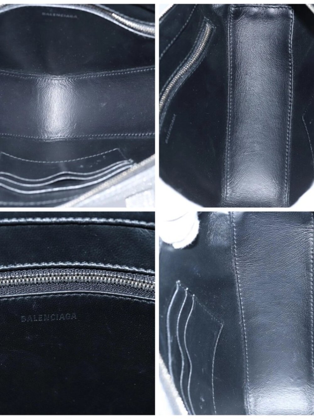 BALENCIAGA Triangle Duffle XS Hand Bag Leather 2way Silver - Picture 15 of 16